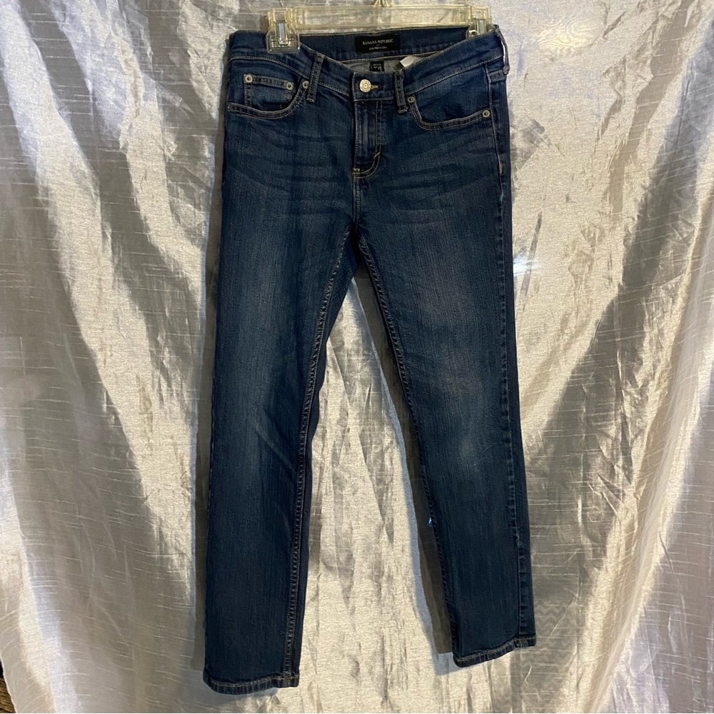 Banana Republic Girlfriend Jean SZ 26/2 petite stretch GUC medium wash, straight